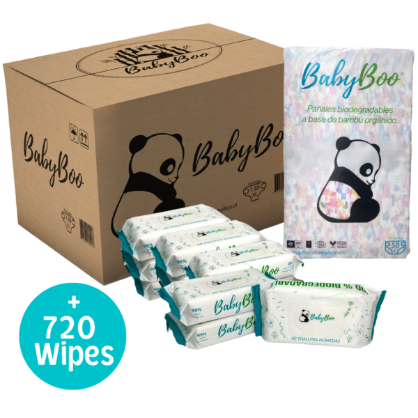 Bundle Mensual Pañales + 720 Toallitas Húmedas